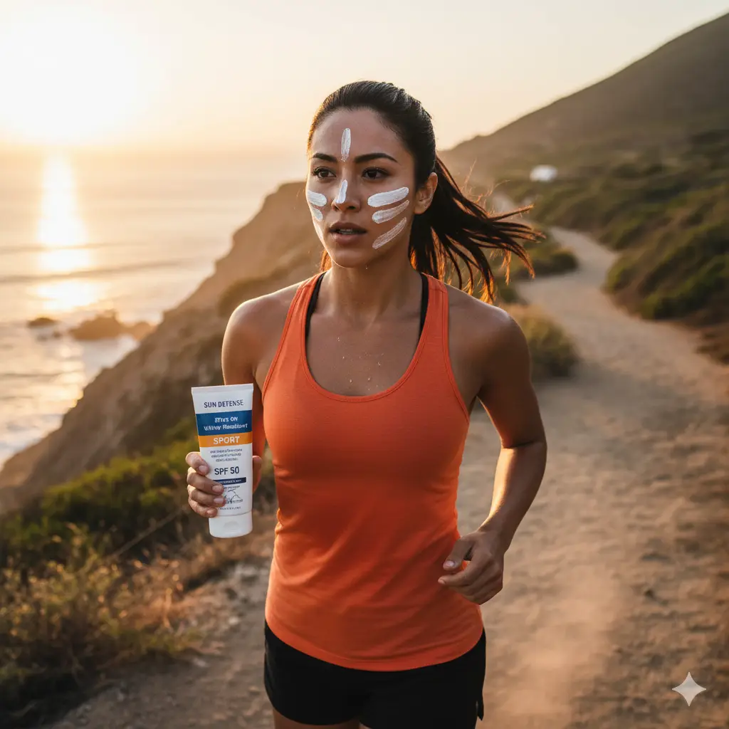 Skin protected from sun-induced pigmentation demonstrating SPF benefits